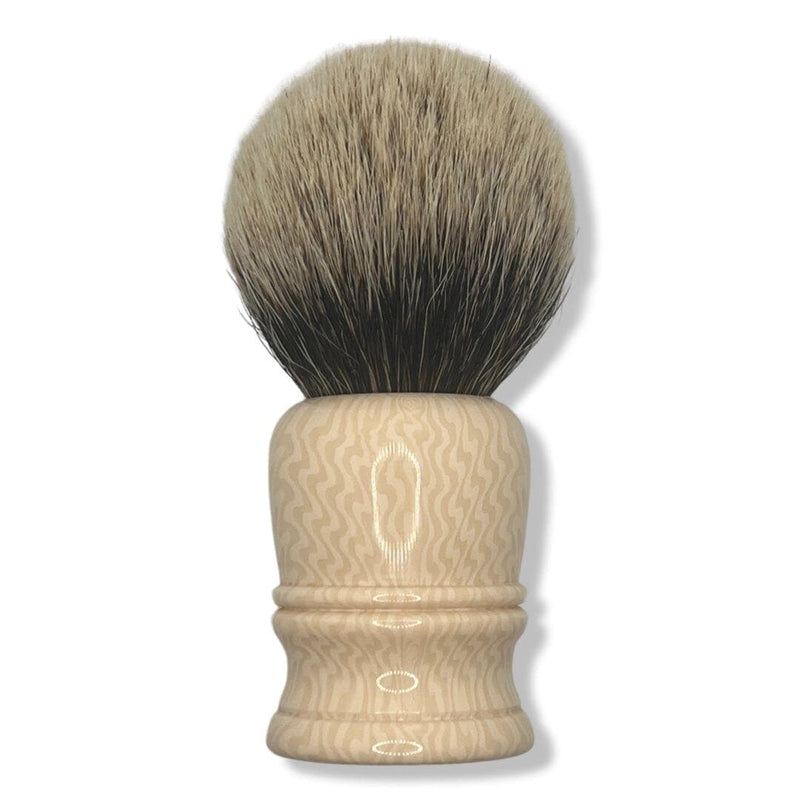 Cream Pattern 24mm Shaving Brush (2-Band S1 Shavemac Knot) - by Rudy Vey (Pre-Owned) Shaving Brush Murphy & McNeil Pre-Owned Shaving 