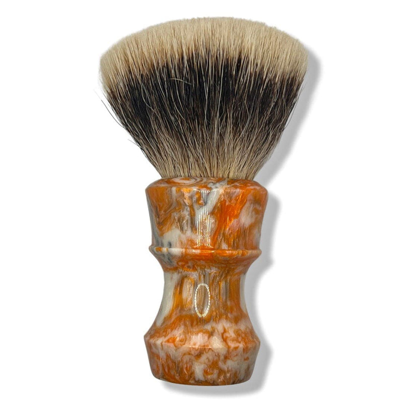 Orange White Swirl Shaving Brush (26mm ZT3 Knot) - by Mozingo Brushworks (Pre-Owned) Shaving Brush Murphy & McNeil Pre-Owned Shaving 