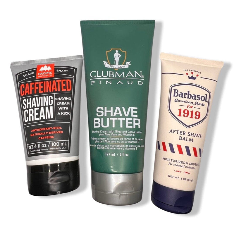 Shaving Lot - 2 Creams and 1 Balm - by Clubman / Pacific / Barbasol (Pre-Owned) Shaving Cream Murphy & McNeil Pre-Owned Shaving 