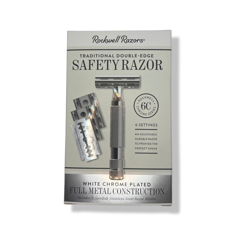 Rockwell 6C Adjustable Safety Razor (White Chrome) - by Rockwell Razors (Pre-Owned) Safety Razor Murphy & McNeil Pre-Owned Shaving 