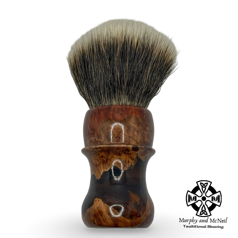 Aussie Red Mallee Hybrid Burl Shaving Brush (26mm Synthetic) - by Bru (Pre-Owned) Shaving Brush Murphy & McNeil Pre-Owned Shaving 