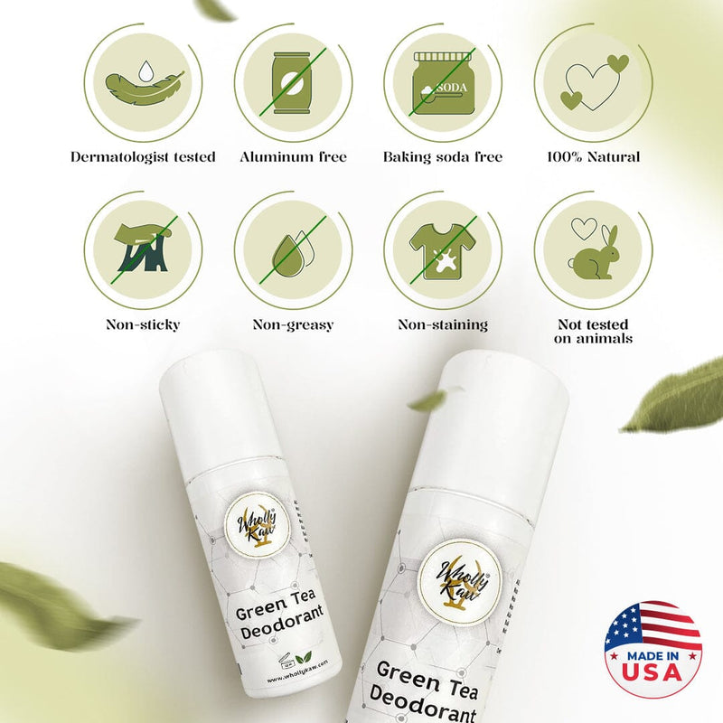 Green Tea Deodorant - Dermatologist Tested Deodorant WhollyKaw 