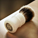 Oku Ronda 26mm Badger Shaving Brush In Titanium White