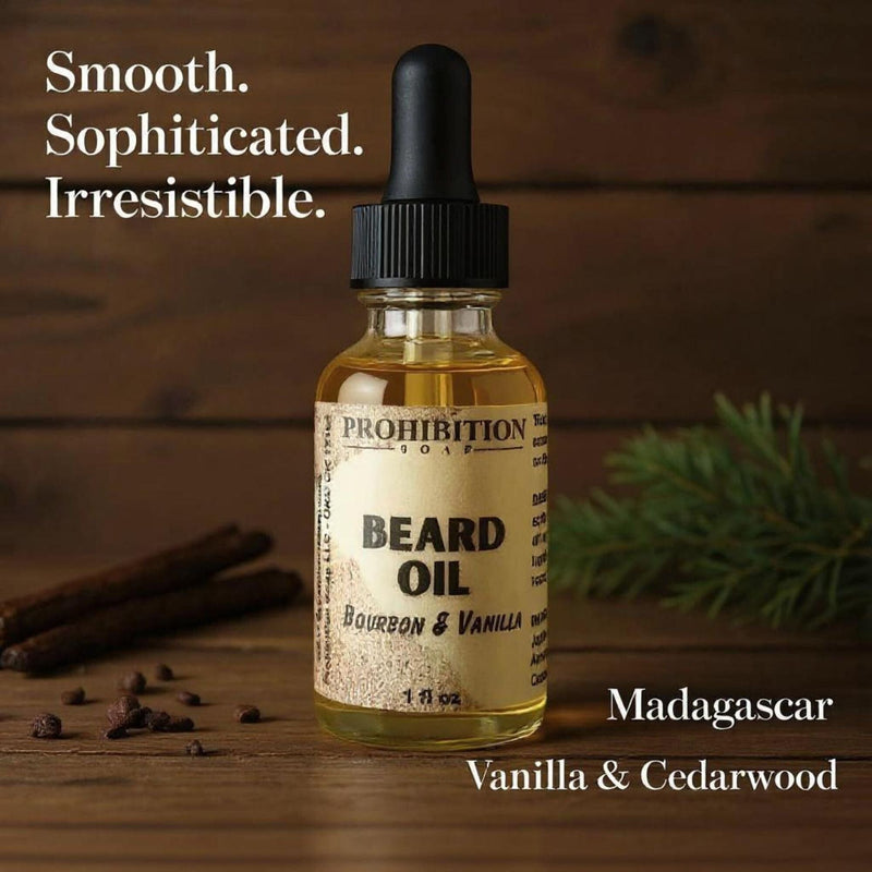 Bourbon & Vanilla Beard Oil Beard Oil Prohibition Soap 