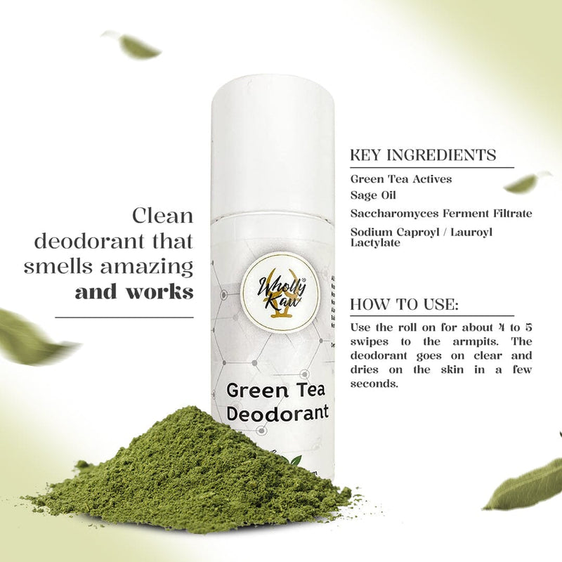 Green Tea Deodorant - Dermatologist Tested Deodorant WhollyKaw 