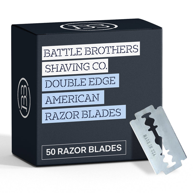 Made in U.S.A. Double Edge Razor Blades - Pack of 50 Razor Blades Battle Brothers Shaving Co. 