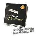 The Shave Factory Straight Edge Razor Kit (Black / 300 Derby Premium Single Edge Razor Blades) BarberSets 