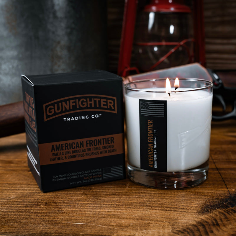 AMERICAN FRONTIER CANDLE (EMBOSSED LEVER ACTION) Candle Gunfighter Trading Co. 