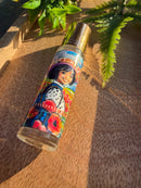 Kitty Karma Studio: Sweet Meadow perfume roller lying on wooden board
