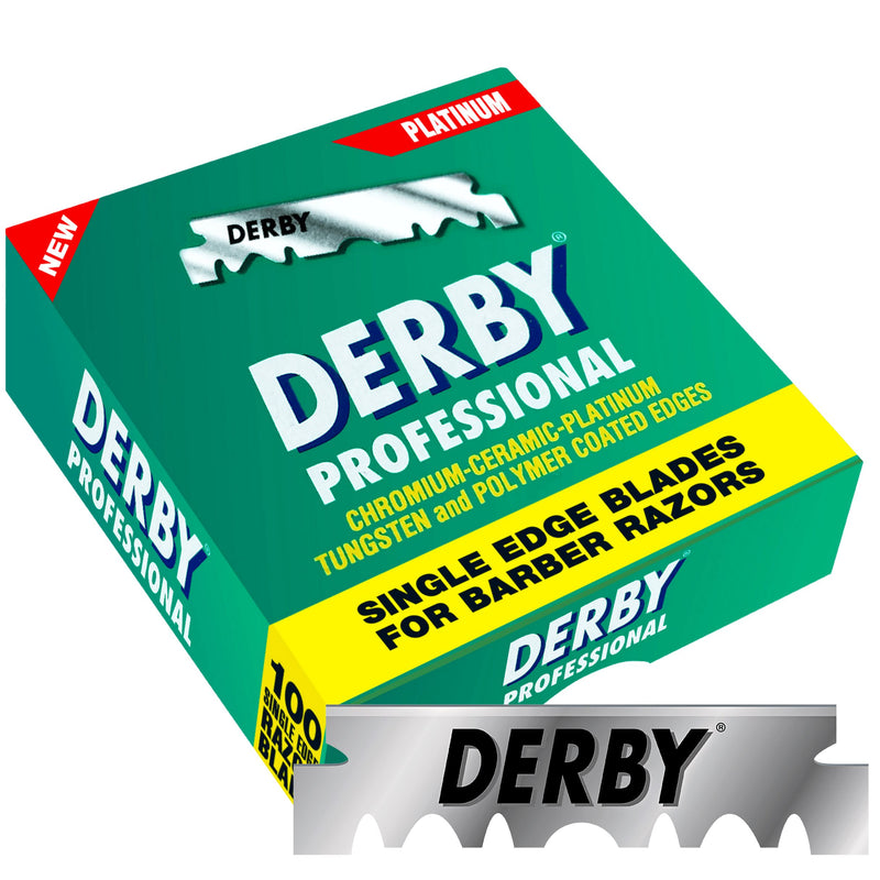 Derby Prof Single Edge Razor Blades 100ct Razors & Razor Blades BarberSets 1x Pack 
