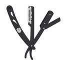 The Shave Factory Straight Edge Razor Kit (Black / 300 Derby Professional Single Edge Razor Blades) BarberSets 