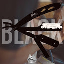 The Shave Factory Straight Edge Razor Kit (Black/Arko Shaving Soap / 100 Derby Premium Single Edge Razor Blades) BarberSets 