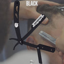 The Shave Factory Straight Edge Razor Kit (Black / 300 Derby Professional Single Edge Razor Blades) BarberSets 