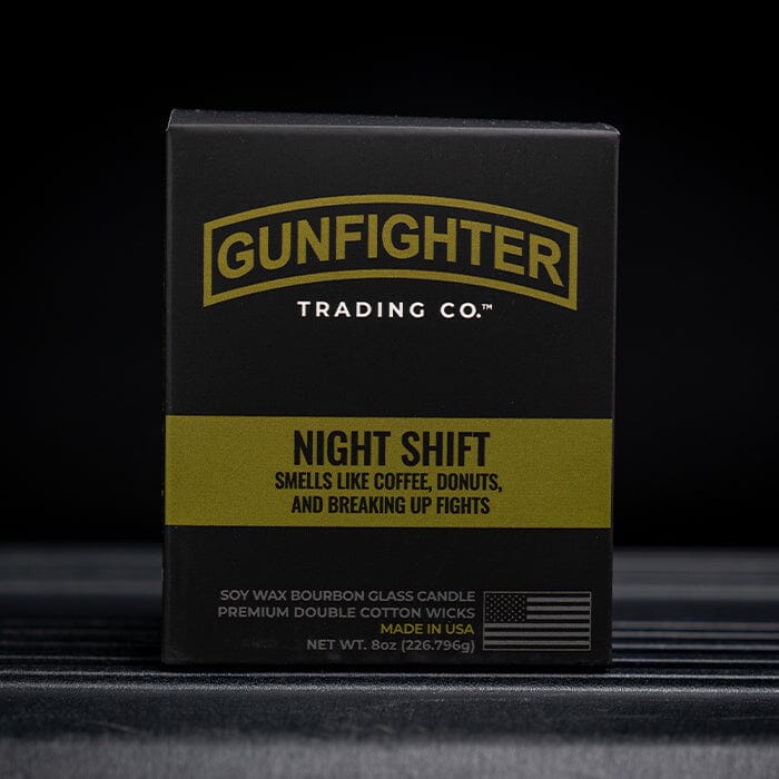 NIGHT SHIFT CANDLE (EMBOSSED HELMET W/ NODS) Candle Gunfighter Trading Co. 