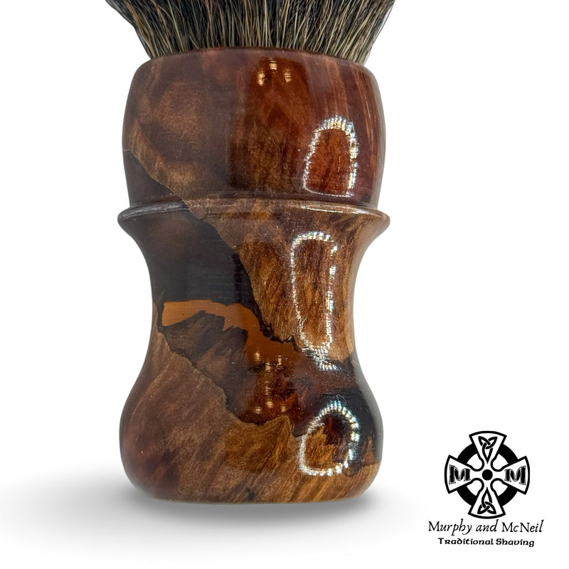 Aussie Red Mallee Hybrid Burl Shaving Brush (26mm Synthetic) - by Bru (Pre-Owned) Shaving Brush Murphy & McNeil Pre-Owned Shaving 