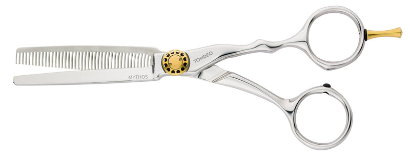 Mythos Offset 5.75 Wave (36) - Barber Shears Barber Scissors Tondeo North America Silver 