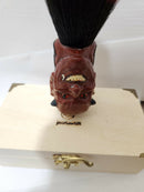 Old Nick/Devil Head Shaving Brush Resin Hand Painted Synthetic Knot (pre owned) Shaving Brush Ice Shave 