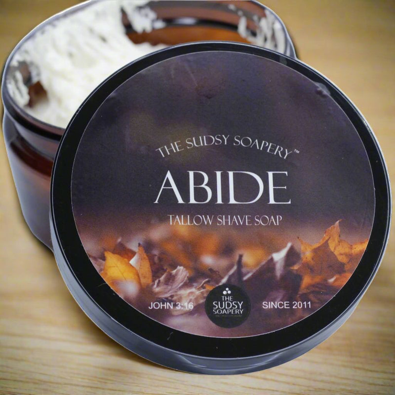 Abide Beef Tallow Shaving Soap Shaving Soap The Sudsy Soapery Natural Products, LLC 