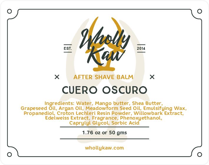Cuero Oscuro After Shave Balm Aftershave Balm WhollyKaw 
