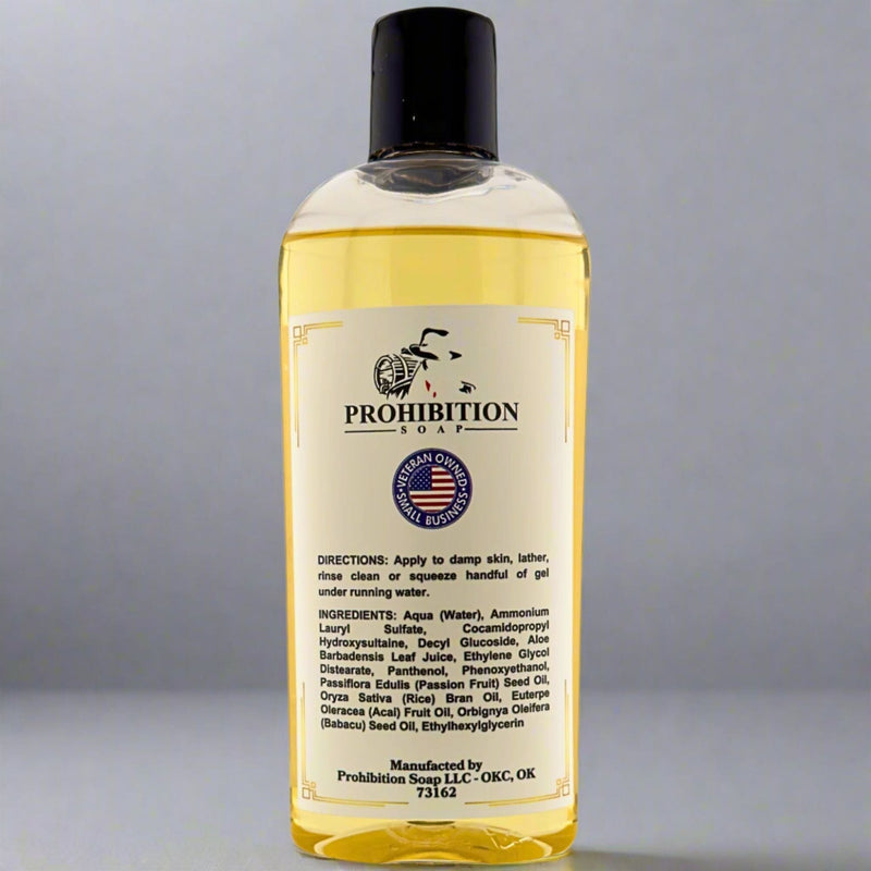 All Natural Shower Gel Body Wash Prohibition Soap 