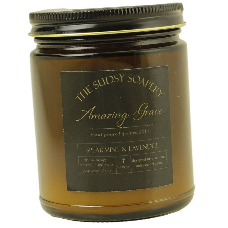 Aromatherapy Soy Candle, Amazing Grace Candle The Sudsy Soapery Natural Products, LLC 