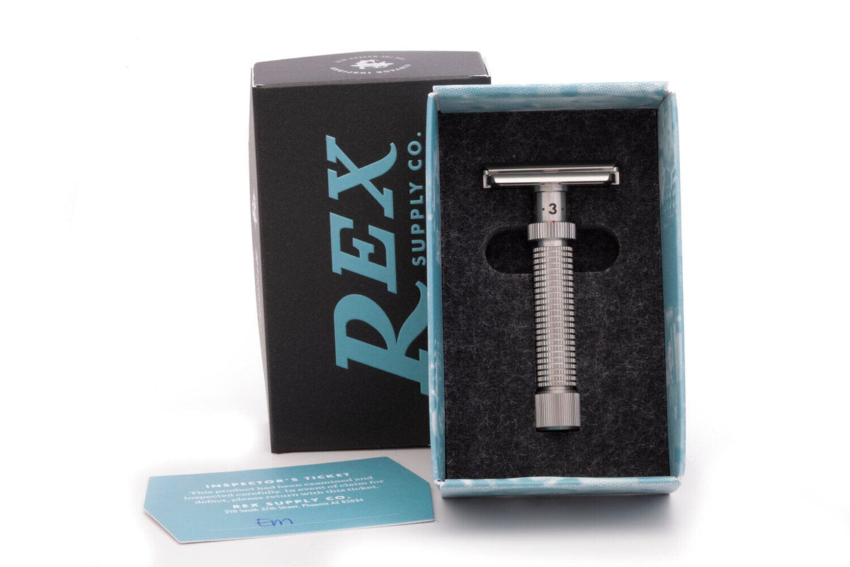 Ambassador Adjustable Stainless Steel DE Safety Razor (Choose Style) -