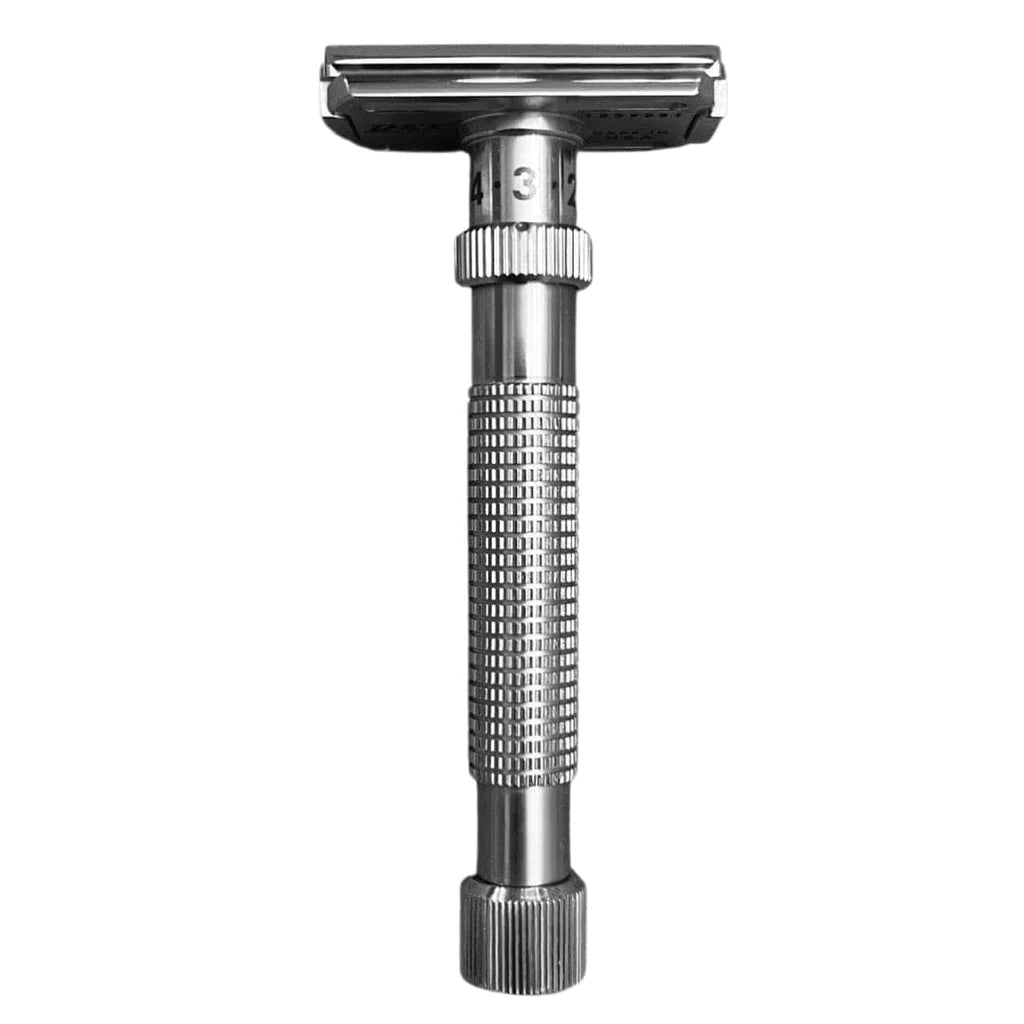 Ambassador XL Adjustable DE Safety Razor (Choose Style) - by Rex Supply Co. Safety Razor Rex Supply Co. Stainless Steel (Polished) 