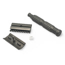 Matte Open Comb Stainless Steel Safety Razor (0.95) with Dimpled Handle - by Timeless Razors (Pre-Owned) (Copy) Safety Razor Murphy & McNeil Pre-Owned Shaving 