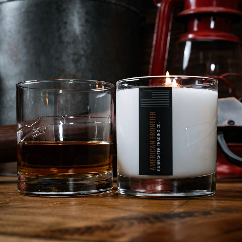 AMERICAN FRONTIER CANDLE (EMBOSSED LEVER ACTION) Candle Gunfighter Trading Co. 