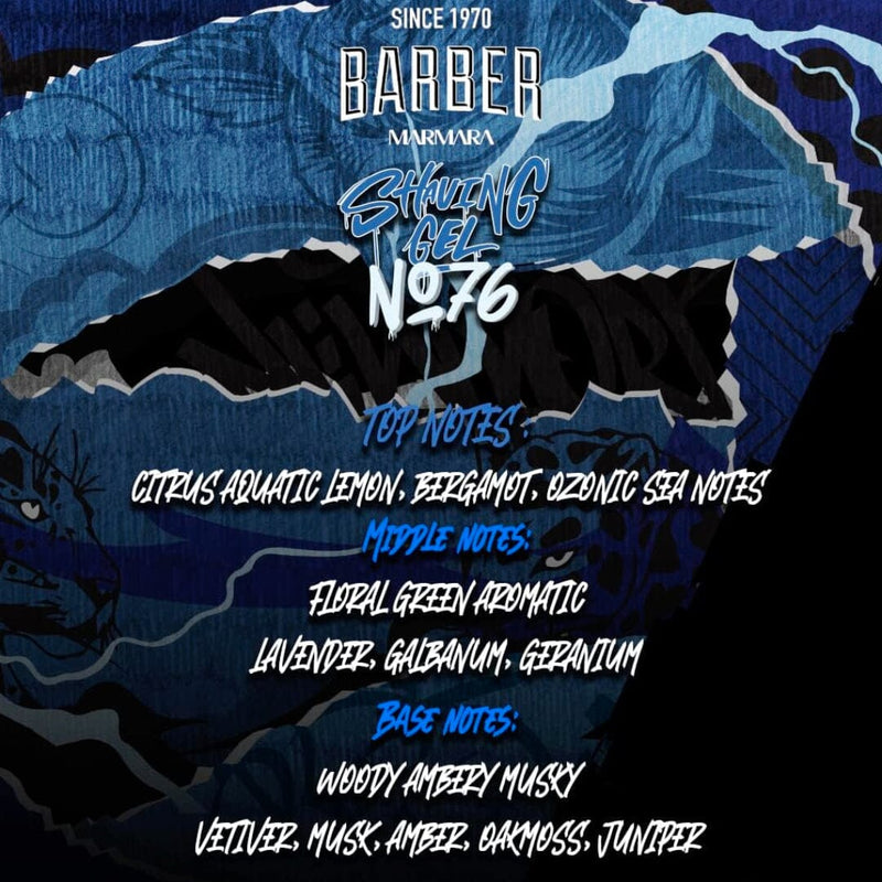 Marmara Barber Shaving Gel No.76 (Blue) Shaving Gel BUYBARBER.COM 