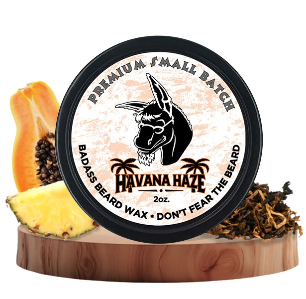 Havana Haze Beard Wax Beard & Mustache Wax Badass Beard Care 