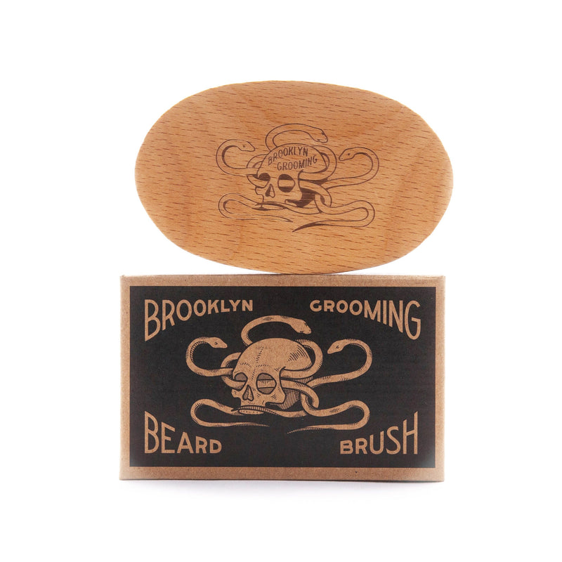 Beechwood and Boar Bristle Beard Brush Grooming Tools Brooklyn Grooming 