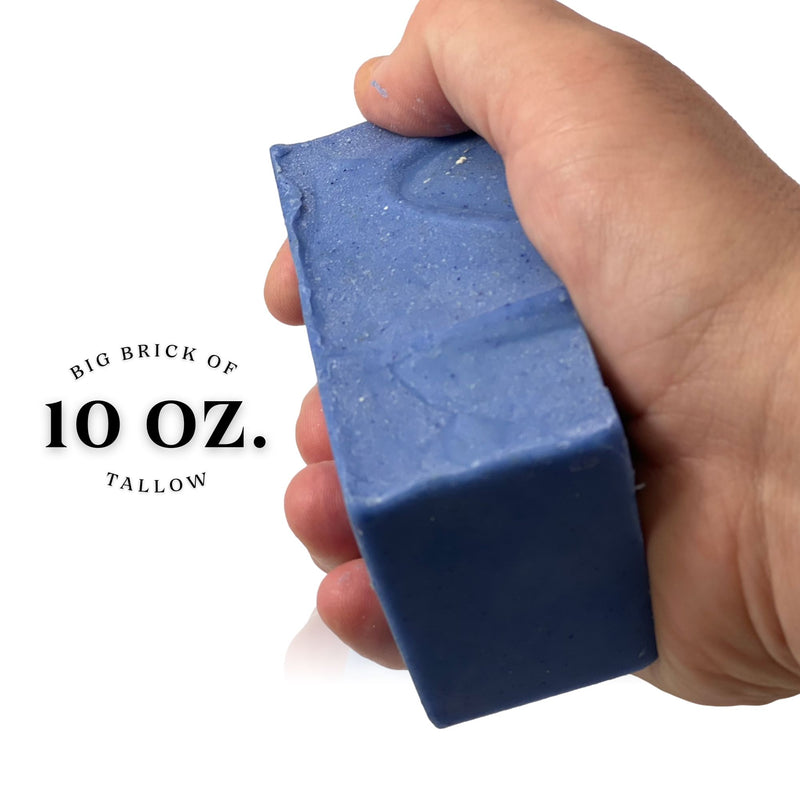 Big Brick of Beef Tallow Soap, Hand Cut-10oz*-with Heavy Grit-The Workbench Bath Soap The Sudsy Soapery Natural Products, LLC 