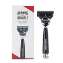 Black Handle Razor with Gillette ProGlide Fusion Blade Cartridge Razor Hawkins & Brimble COM 