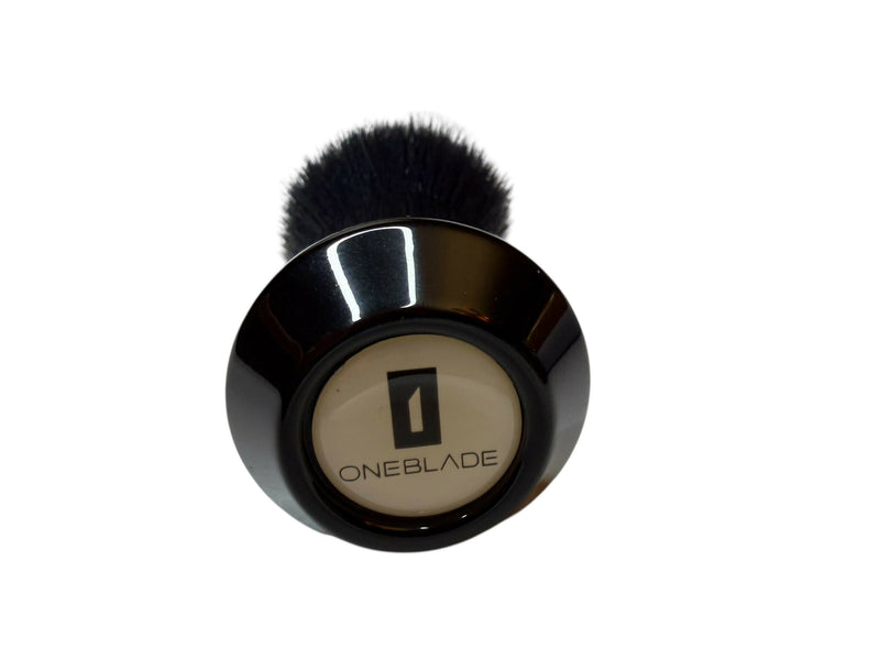 One Blade Synthetic Brush with Tuxedo Knot Shaving Brush servedupshaves 