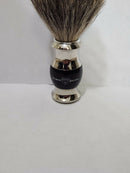 Edwin Jagger Pure Badger Shave Brush in Black and Chrome (light use) Shaving Brush Ice Shave 