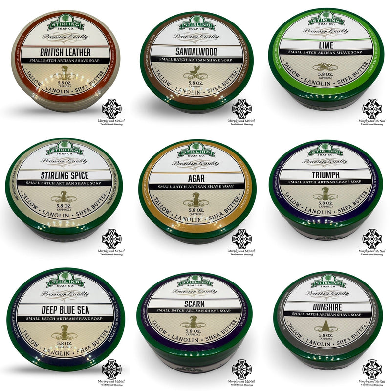 Stirling Shaving Soap Lot (9 Soaps) - (Used) Shaving Soap MM Consigns (BM) 