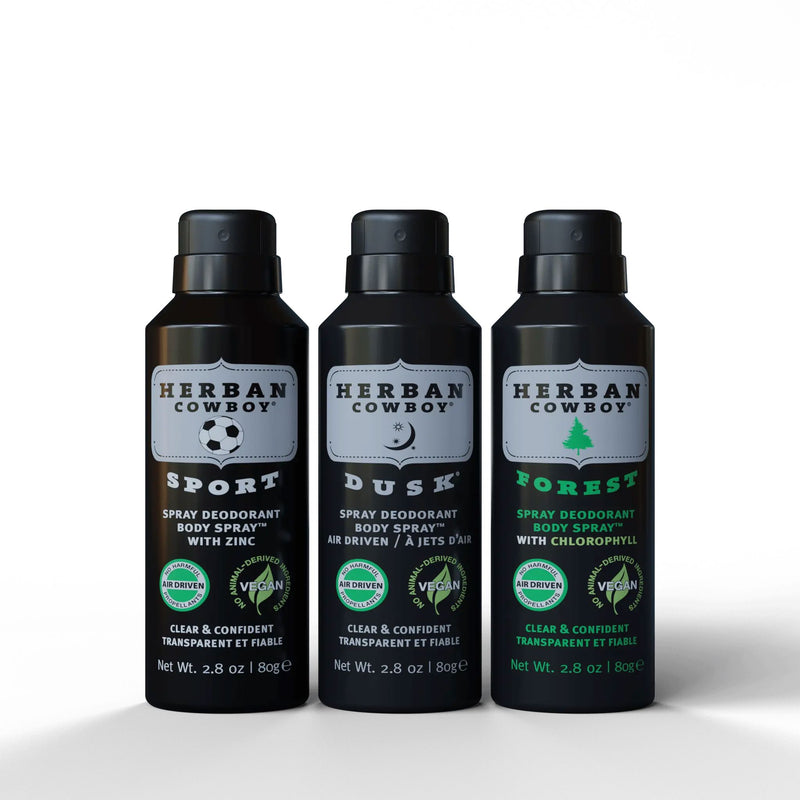 3-pc Body Spray Bundle Colognes and Perfume Herban Cowboy 