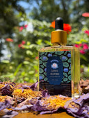 Kitty Karma Studio: Lotus Bloom rectangular bottle outdoors