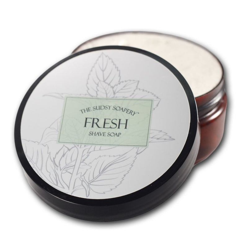 Fresh Triple Butter Shaving Soap, with Peppermint and Spearmint Shaving Soap The Sudsy Soapery Natural Products, LLC 