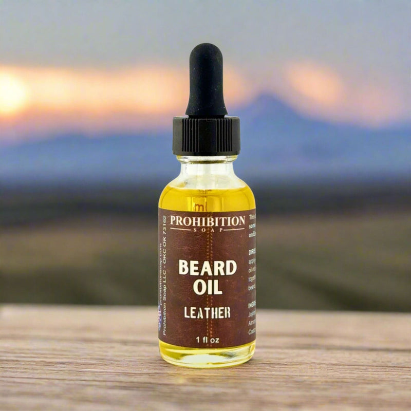 Leather Beard Oil Beard Oil Prohibition Soap 