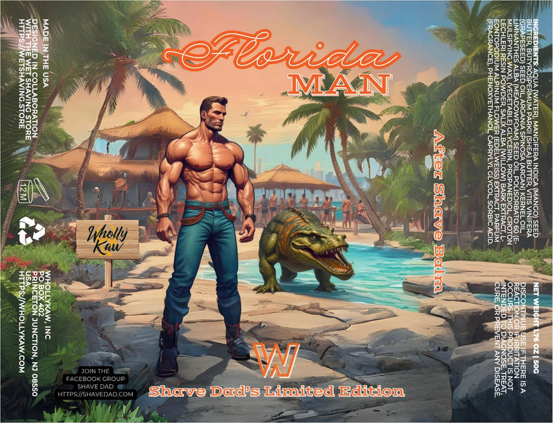 Florida Man After Shave Balm Aftershave Balm WhollyKaw 