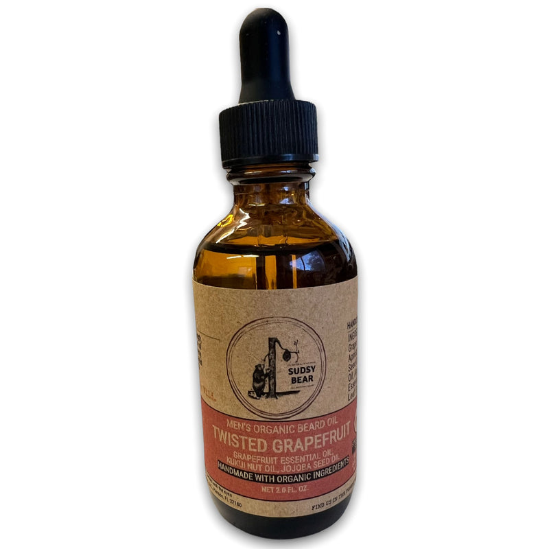 Twisted Grapefruit Organic Beard Oil Beard Oil SUDSY BEAR SOAP COMPANY 