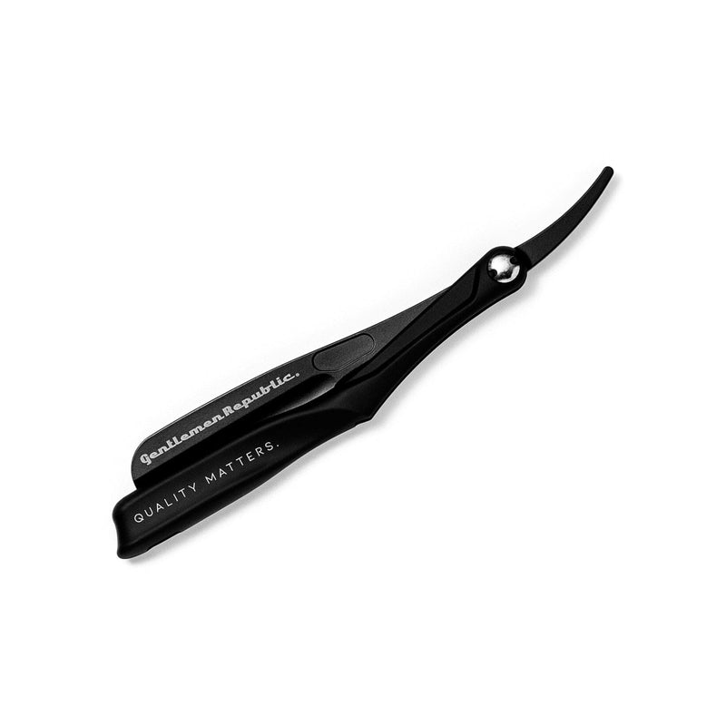 Matte Black Straight Razor Holder Straight Razor Gentlemen Republic 