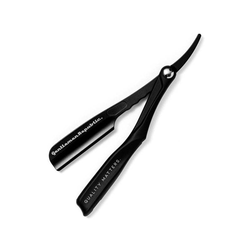 Matte Black Straight Razor Holder Straight Razor Gentlemen Republic 