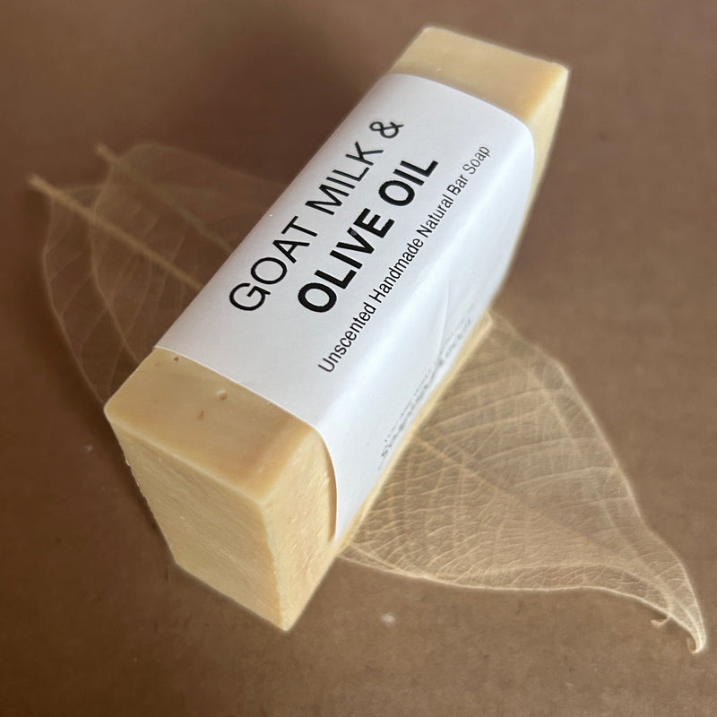 Goat Milk & Olive Oil Bar Soap, Unscented Bath Soap Soaplandia Soap Store 