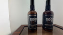 The Good Sh*t: Two aftershave lotion bottles on a shelf