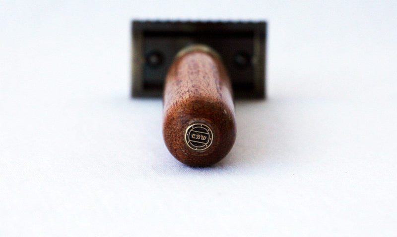 Wood Printer Razor Mahogany Wood Double Edge Razor