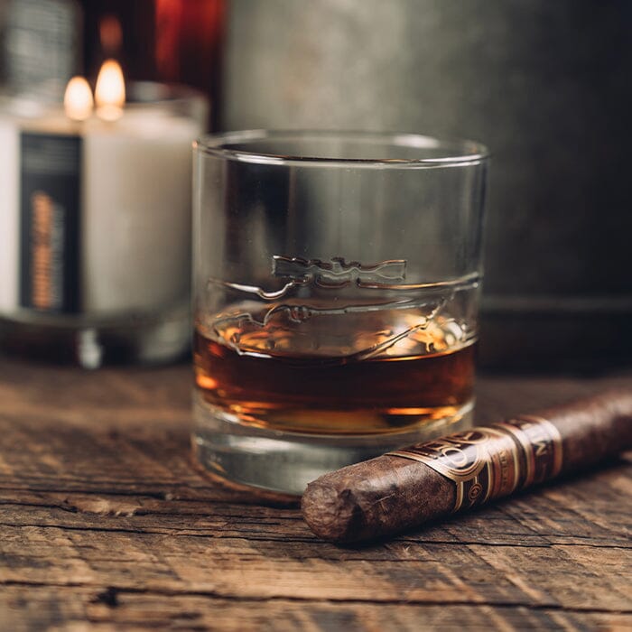 HUNTING CAMP CANDLE (EMBOSSED SCOPED RIFLE) Candle Gunfighter Trading Co. 