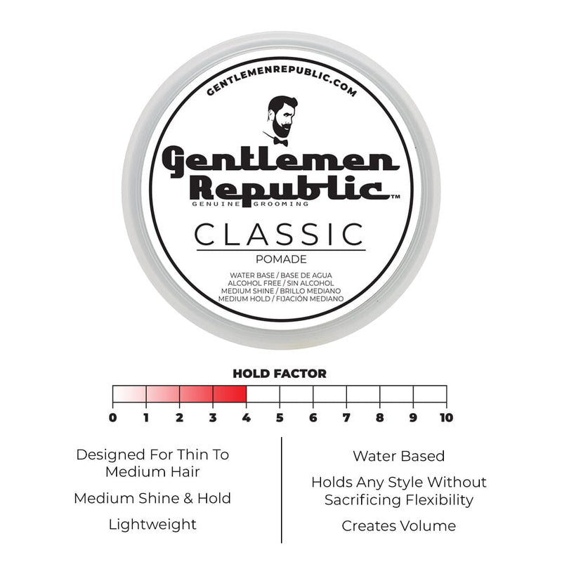 Classic Hair Pomade Pomades & Hair Clay Gentlemen Republic 